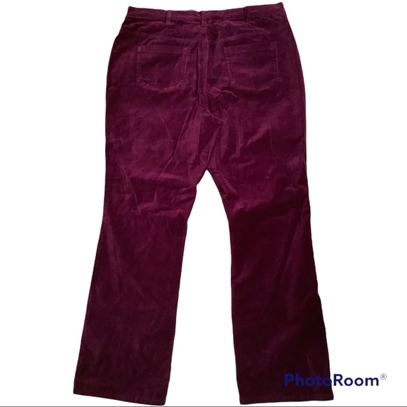 DG2 Diane Gilman Purple Velvet Bootcut Pants. - Picture 4 of 7
